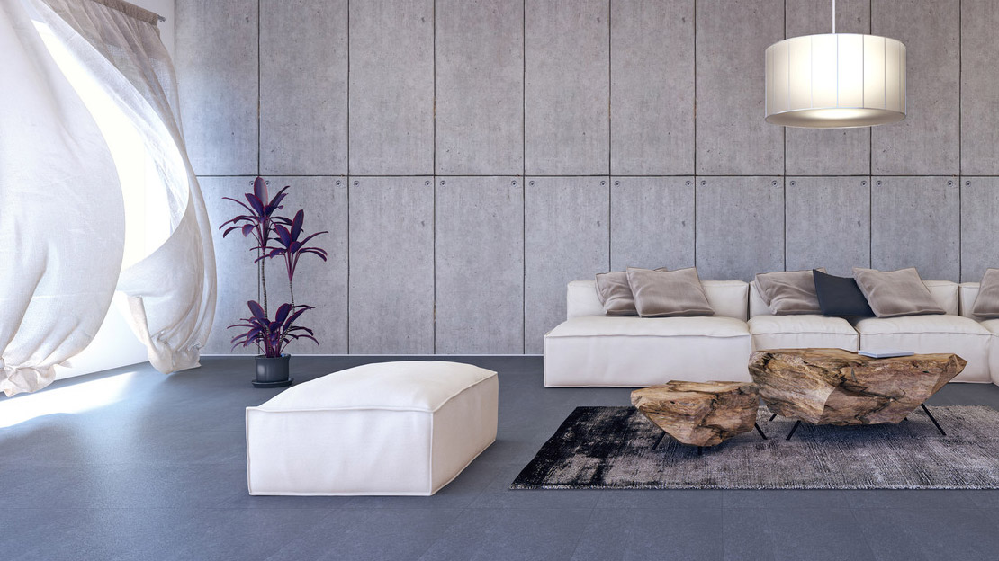 Flooring with marble in duplex house